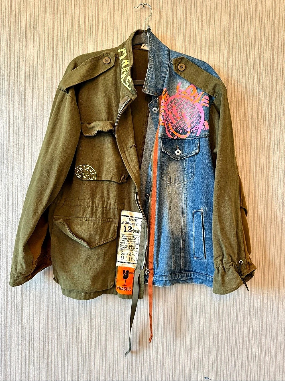 LELE GIRLS.F Color Block Utility Jacket Size Medium - Picture 2 of 7